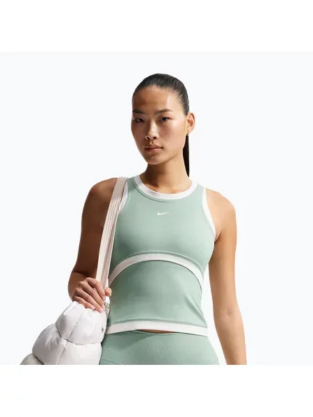 Tricou de antrenament pentru femei Nike One Dri-Fit steam/white/white alb
