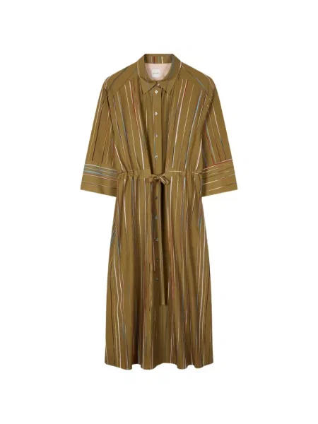 Sukienka midi Paul Smith w paski do kolan garniturowa zielona