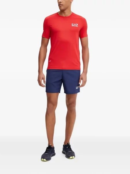 Γραφικό μπλουζάκι Ea7 Emporio Armani με σχέδιο κόκκινο