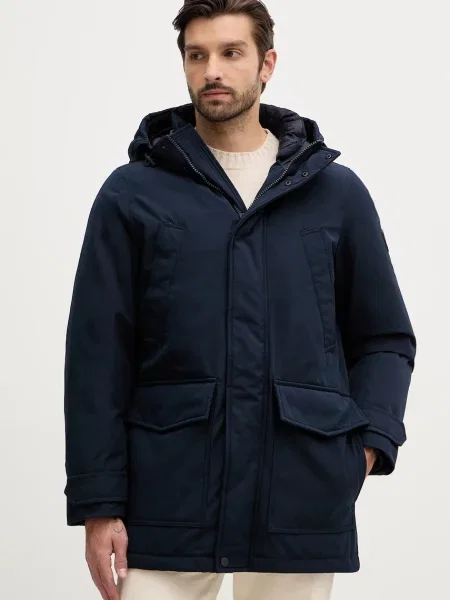 Tommy Hilfiger kurtka puchowa granatowy zimowa