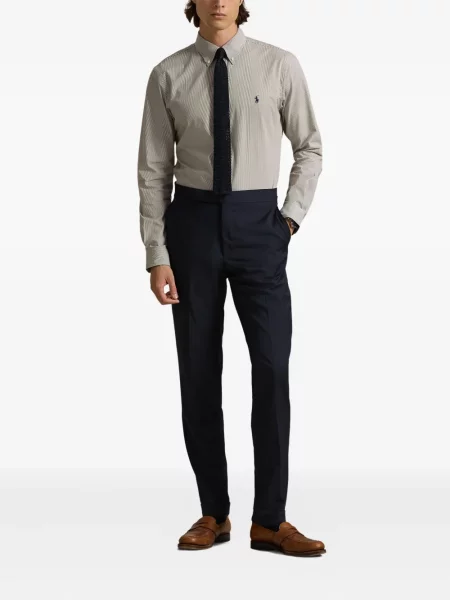 Șapcă Polo Ralph Lauren cu broderie din țesătură twill în carouri albastru