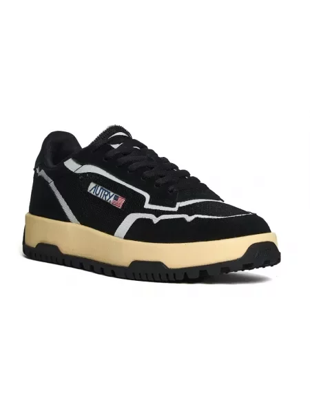 Sneakersy Autry zamszowe z siateczki czarne