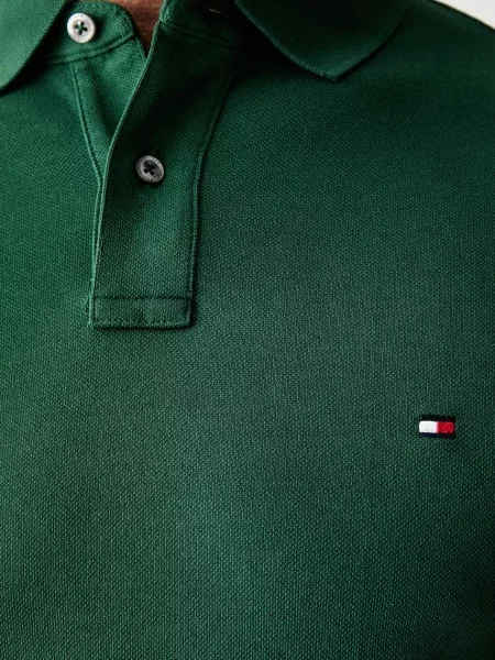 Tommy Hilfiger тениска с яка мъжка от с зелено