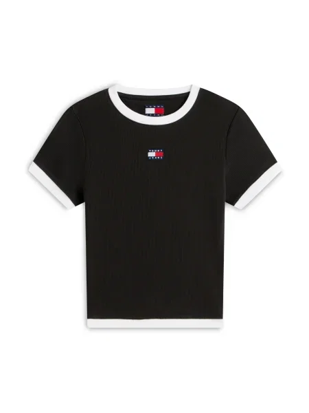 Tommy Jeans Tricou / alb negru