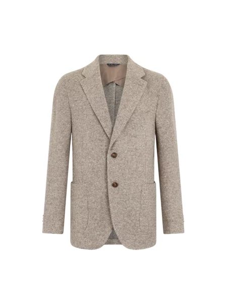 Marynarka Brooks Brothers wełniana w pepitkę szara