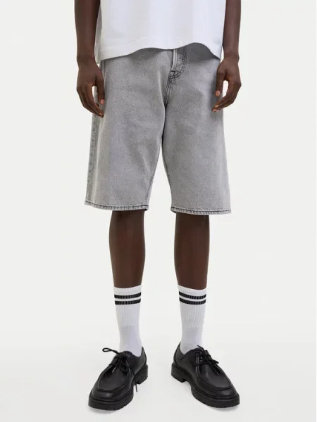 Jack & Jones Pantaloni scurți de blugi Ron gri