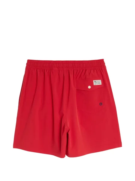 Krótka czapka z daszkiem Polo Ralph Lauren z twillu z nadrukiem brązowa