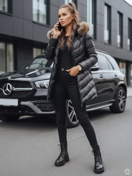 Kurtka zimowa PREMIUM Dstreet czarna