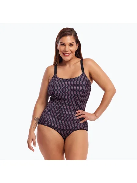 Női Funkita púpos nyakú egyrészes Curvy Queen fürdőruha. Méret: 18 AUS kék