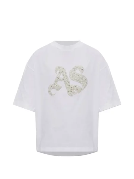 Tricou Allsaints cu perle alb