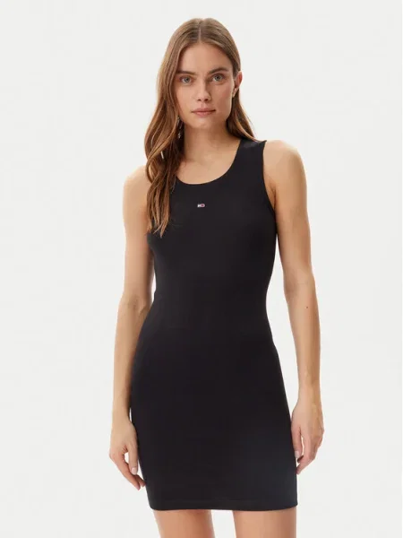 Tommy Jeans Rochie de zi Essential negru