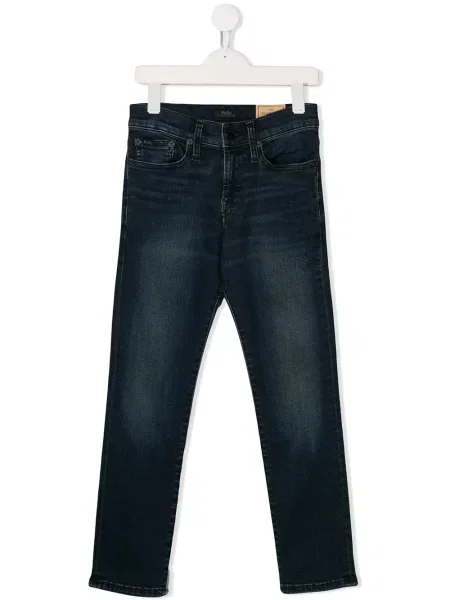Jeansy straight leg dziecięce Polo Ralph Lauren niebieskie