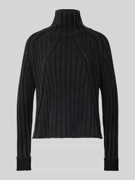 Sweter z dzianiny ze stójką G-star Raw czarny