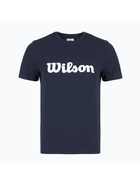 Tricou de tenis pentru femei Wilson Team Graphic Script W classic navy script albastru închis
