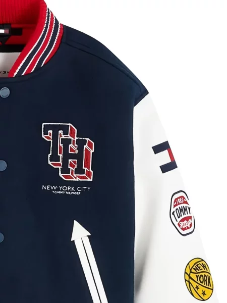 Kurtka bomber dziecięcy Tommy Hilfiger niebieski