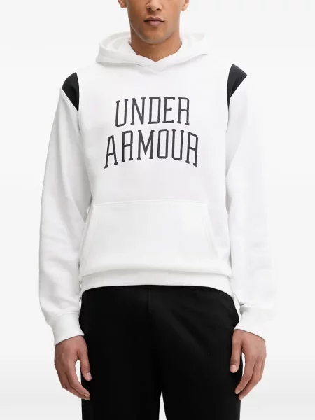 Hanorac cu glugă Under Armour cu imagine alb