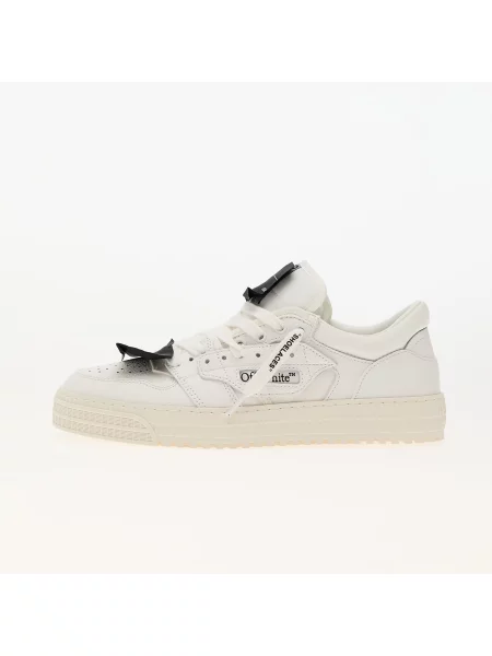 Sneakerși Off-white din piele alb