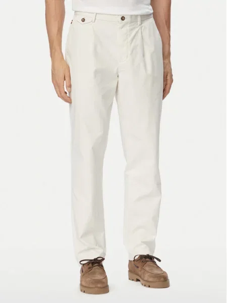 Tommy Hilfiger Spodnie materiałowe Harlem jasny Straight Fit beżowy