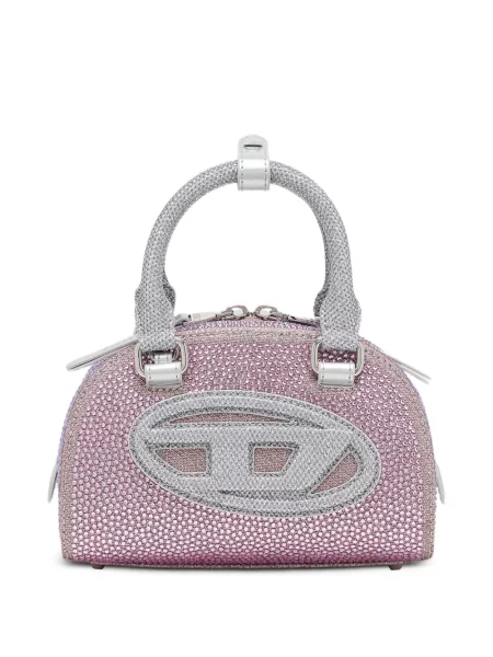 Stras geantă shopper Diesel roz