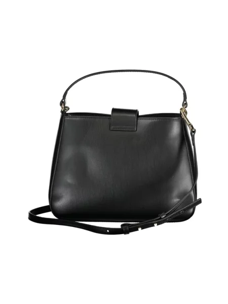 Lniana torebka Tommy Hilfiger czarna