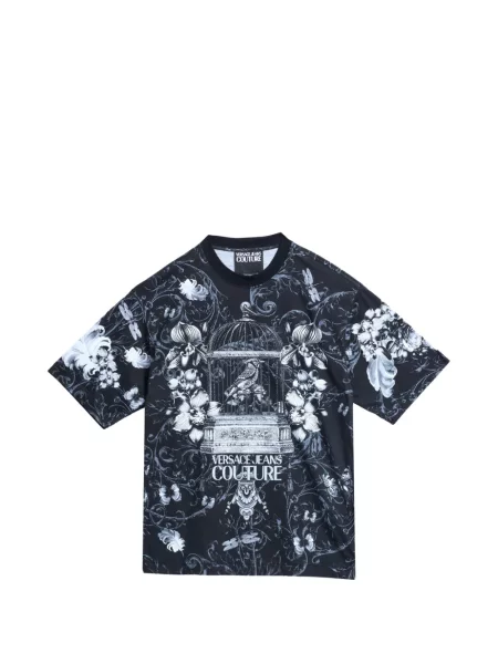 Tricou Versace Jeans Couture cu imagine negru