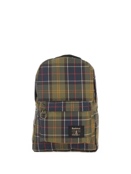 Rucsac Barbour în carouri verde