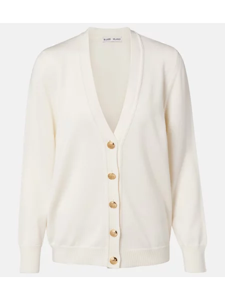 Cardigan Blazé Milano de lână alb