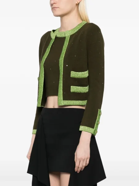 Krátký top Chanel Pre-owned zelený