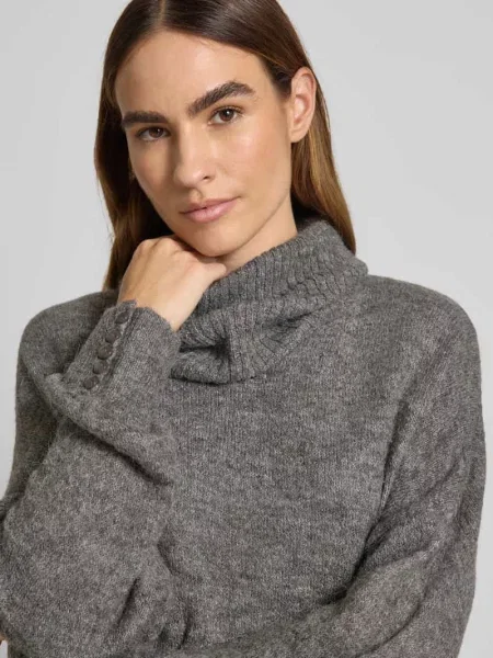 Sweter o kroju regular fit z dzianiny z dodatkiem wełny z alpaki model ‘IHKAMARA’ Ichi