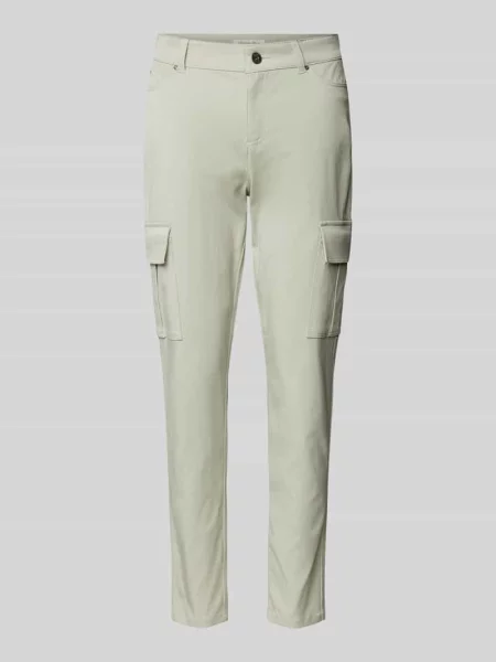 Spodnie cargo o kroju skinny fit ze szlufkami na pasek Christian Berg Woman