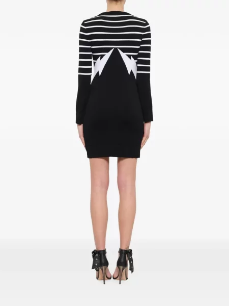 Rochie mini Neil Barrett tricotate negru