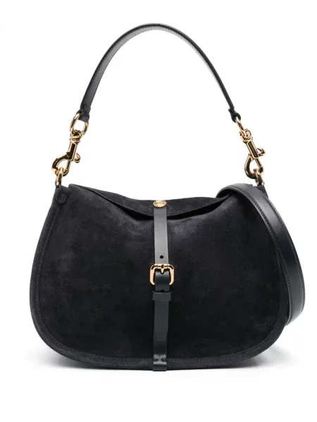 Geanta crossbody Etro din piele de căprioară albastru