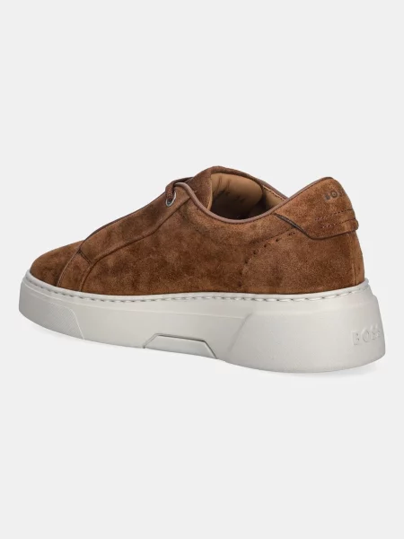 BOSS sneakers din piele intoarsă Gabry maro