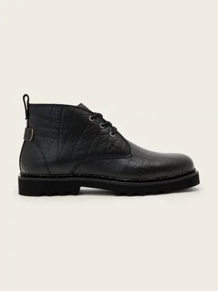 AllSaints pantofi de piele SKIFF MID BOOT negru
