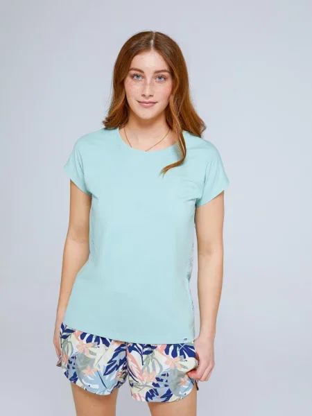 Letnia koszulka organiczna z nadrukiem Green zielona