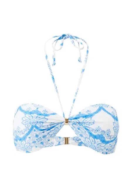 Top Melissa Odabash cu imagine cu model paisley alb
