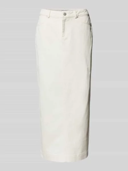 Spódnica jeansowa z ozdobnymi szwami — Alessa & Anna Winter X P&C Alessa&anna Winter X P&c* biała