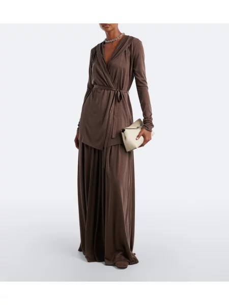 Fusta maxi Max Mara din jerseu maro