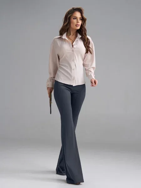 Класичні штани ISSA Plus комбінований верх сірий