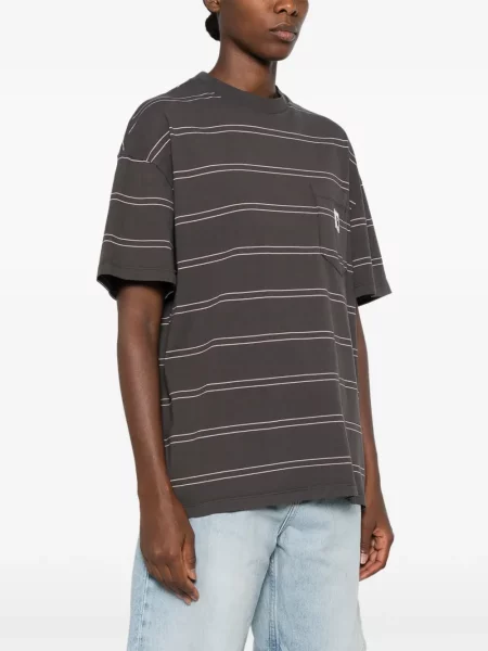Ριγέ μπλούζα Carhartt Wip γκρι