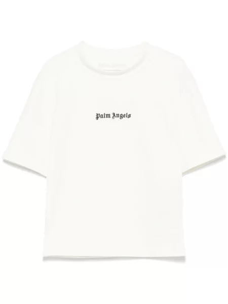 Tricou Palm Angels cu broderie alb