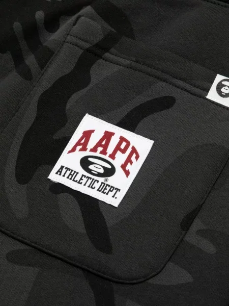 Pantaloni Aape By A Bathing Ape cu imagine negru