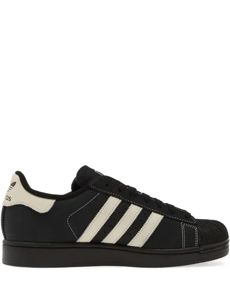 Sneakerși Adidas Campus cu imagine alergare din piele de căprioară negru