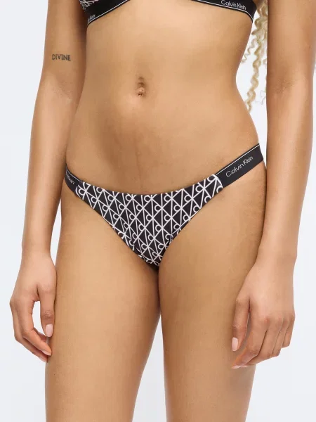 Calvin Klein Bikini partea de jos Negru alb
