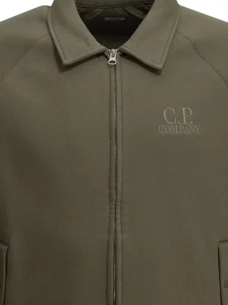 Hanorac cu fermoar C.p. Company cu autograf verde