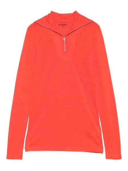 Bluza rozpinana Jil Sander czerwona