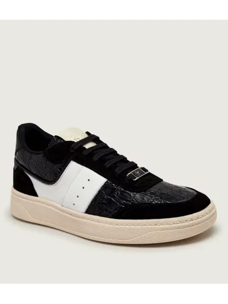 Giuseppe Zanotti Teniși din piele Uomo | piele întoarsă negru