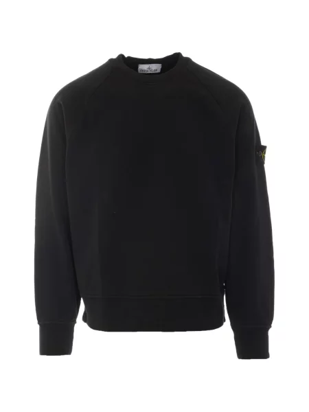 Hanorac din fleece Stone Island din fleece cu strasuri negru