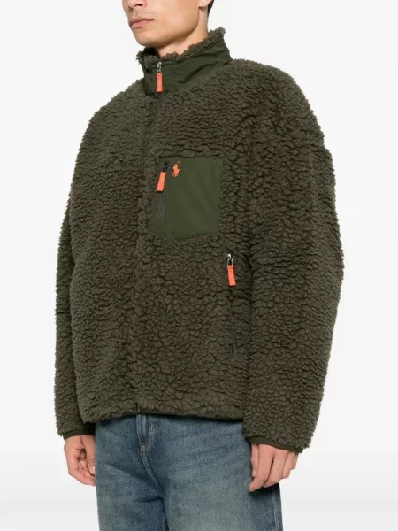 Geacă Polo Ralph Lauren din piele cu cordon albastru