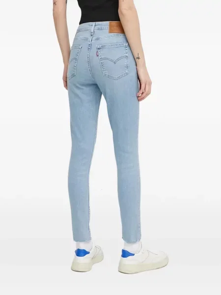 Ретро слаб дънки skinny fit Levi's® с разкъсвания синьо